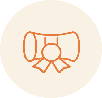 certificate line art